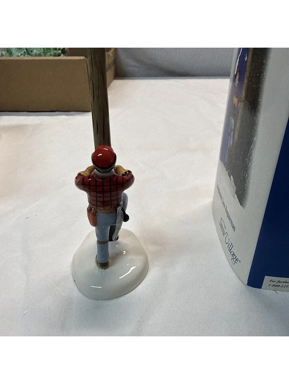 Rare - Department 56 Telephone Line Repairman 55413 2005 - Original Snow Village
